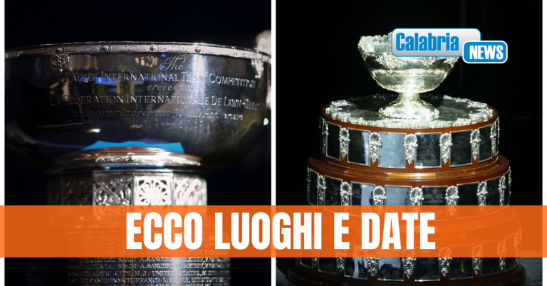 Arrivano in Calabria la Coppa Davis e la Billie Jean King Cup vinte dalle nostre nazionali nel 2024