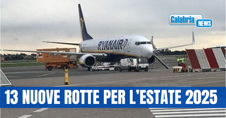 Da oggi il secondo aeromobile basato di Ryanair decolla dall’aeroporto di Lamezia Terme