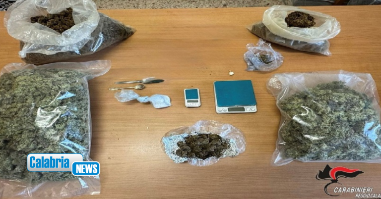 Pellaro, già all’obbligo di dimora trasforma casa in un deposito di droga: arrestato