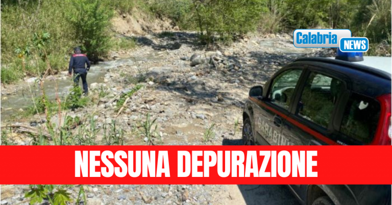 Acque di lavorazione da scarico nascosto in torrente, sequestrato impianto inerti a Torremezzo