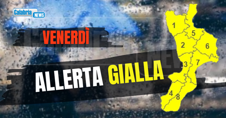 Meteo Calabria, piogge sparse anche a carattere temporalesco