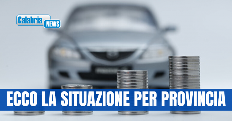 Brutte notizie per gli automobilisti calabresi: per Rc Auto incrementi medi 3,4% in 6 mesi