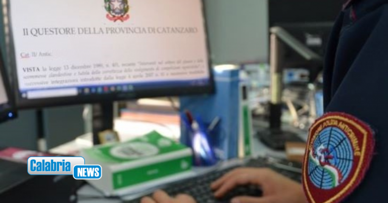 Questore emette due Avvisi Orali Aggravati su proposta dei Carabinieri di Lamezia e Soveria Mannelli