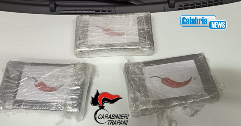 Arrestati a Trapani due pregiudicati calabresi: pizzicati in auto con 3,5 kg di cocaina