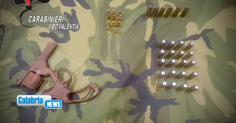 Detenzione illegale di arma da fuoco e munizioni: 50enne arrestato a Ionadi