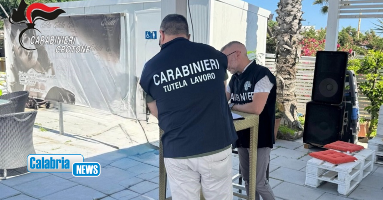 Controlli in lidi balneari e cantieri a Cirò Marina e Isola Capo Rizzuto: denunce e sanzioni