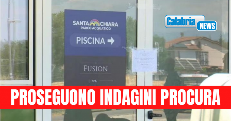 Rende, tre indagati (atto dovuto) per la morte nel parco acquatico della piccola Simona Vanessa
