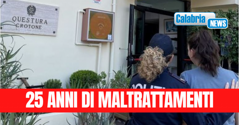 Crotone, sotto effetto droga e alcol aggrediva e minacciava la moglie anche davanti a figli: arrestato