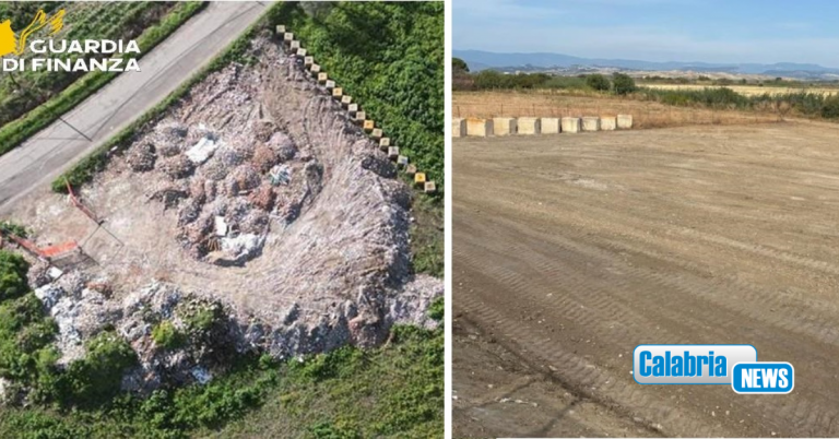 Crotone, bonificata la discarica abusiva di “Cantorato” sequestrata dalla GDF lo scorso febbraio