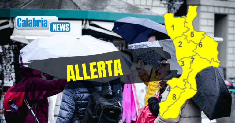 Meteo: giovedì con piogge e temporali sulla Calabria, temperature ancora in calo