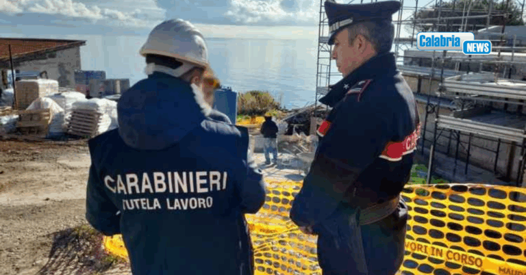 Controlli in cantiere edile del Vibonese: sospesa l’attività per la presenza di lavoratori “in nero”