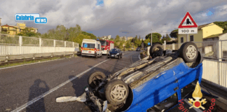 Catanzaro, incidente nei pressi dello svincolo di Gagliano: due feriti