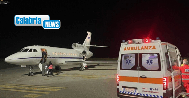 Volo salva vita per bimbo di 1 anno Lamezia-Roma Ciampino