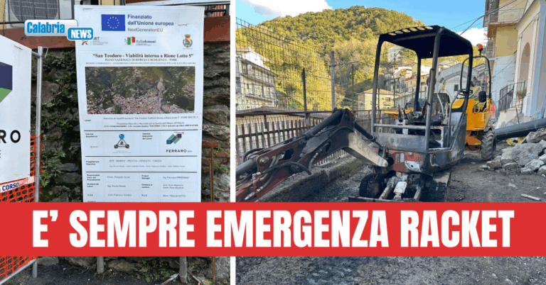 Lamezia, incendiato nella notte a San Teodoro escavatore dell’impresa “Ferraro Spa”