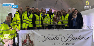 VIDEO-Catanzaro, la festa di Santa Barbara celebrata nel cantiere della galleria “Sansinato”