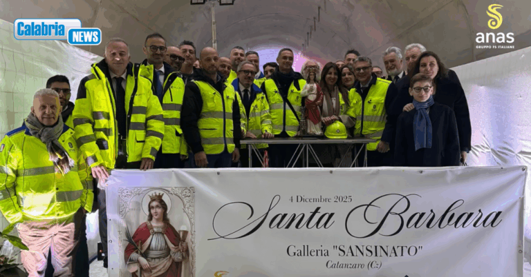 VIDEO-Catanzaro, la festa di Santa Barbara celebrata nel cantiere della galleria “Sansinato”