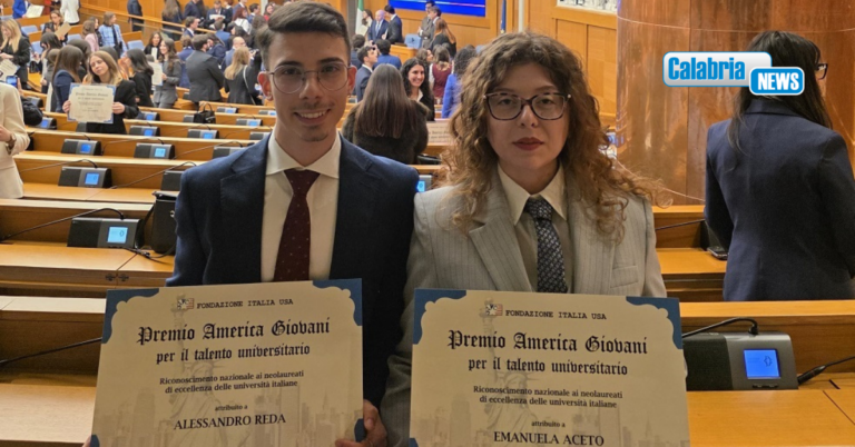 Roma, due giovani neolaureati dell’Unical vincitori del prestigioso ‘Premio America Giovani’