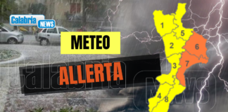 Lunedì con allerta arancione nella fascia ionica e gialla sul resto della Calabria