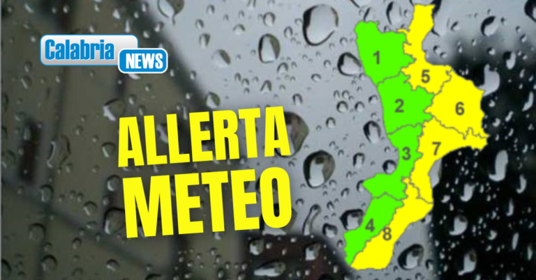 Il maltempo torna a bussare sulla Calabria: sabato fascia ionica interessata da forti piogge