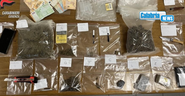 Cosenza, pizzicato con oltre un chilo di droga in casa: scatta l’arresto in flagranza
