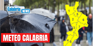 Allerta gialla in tutta la regione: peggiora il tempo, soprattutto sulla Calabria settentrionale
