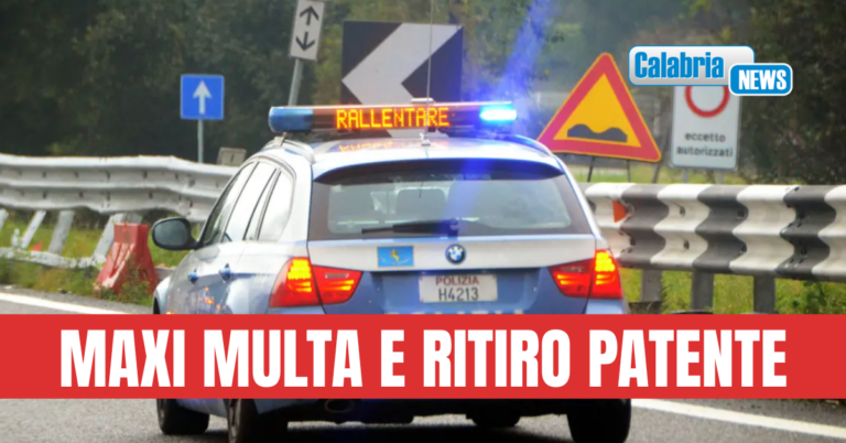 Percorre contromano l’autostrada A2 tra Lamezia e Pizzo: intervento provvidenziale della Polstrada