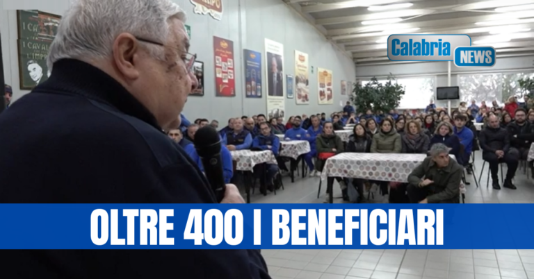 Callipo premia i lavoratori del gruppo con 950 euro in buoni benzina e 50 in prodotti