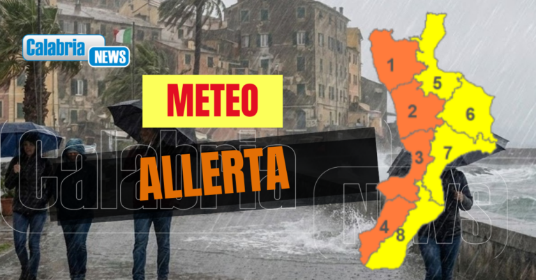 Persistono le piogge intense e venti di burrasca sulla Calabria: giovedì è allerta arancione