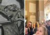 In centinaia nella basilica romana per vedere l’affresco che somiglia a Meloni