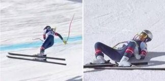 Paura per Vonn, caduta rovinosa in discesa Milano Cortina