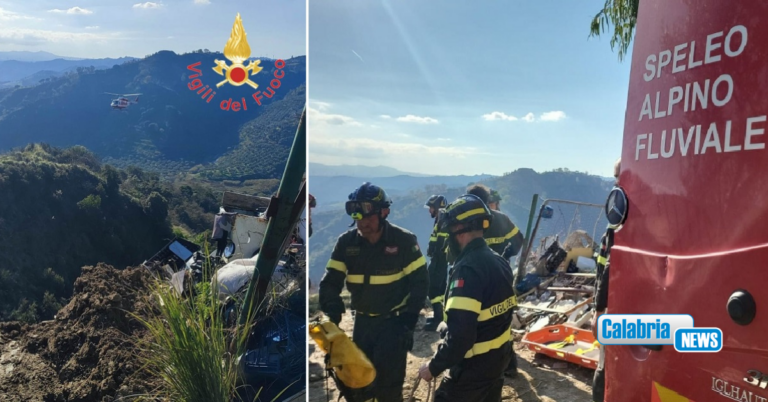 Catanzaro, mezzo pesante perde controllo e finisce in scarpata: autista soccorso con elicottero