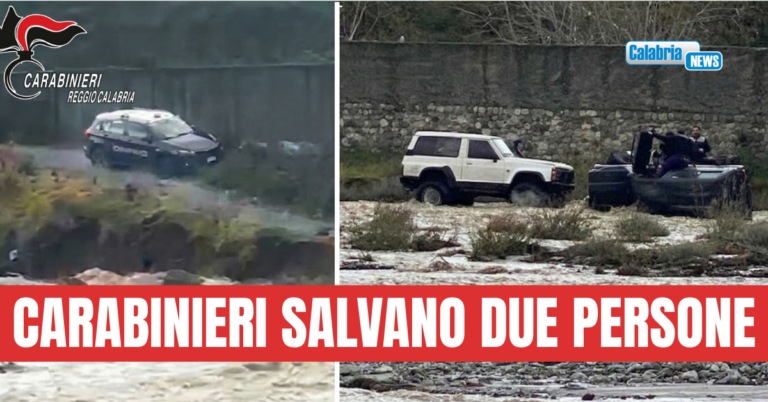 VIDEO-Reggio Calabria, restano intrappolati nell’auto che si ribalta nel torrente Sant’Agata