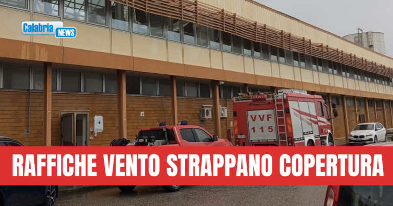 VIDEO-Maltempo, ingenti danni al capannone di torrefazione “Guglielmo” a Copanello