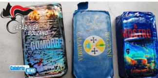 Bolzano, quasi 7 kg di hashish scoperti dai Carabinieri: panetti con scritte “Regione Calabria” e “Gomorra”