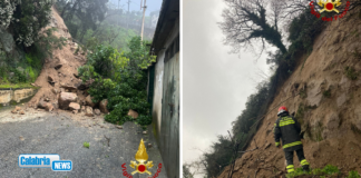 Mesoraca, frana in via San Marco: evacuate 15 famiglie, intervento dei Vigili del fuoco