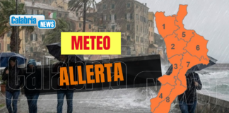 Lunedì con pioggia e temporali sulla Calabria: allerta arancione su tutta la Regione