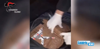 VIDEO- Arrestati due corrieri calabresi e sequestrati 20 kg di hashish ed armi a Palermo