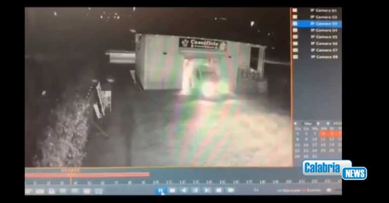 VIDEO-Rende, auto come ariete e ladri in fuga con la cassa: colpo nella notte a caseificio