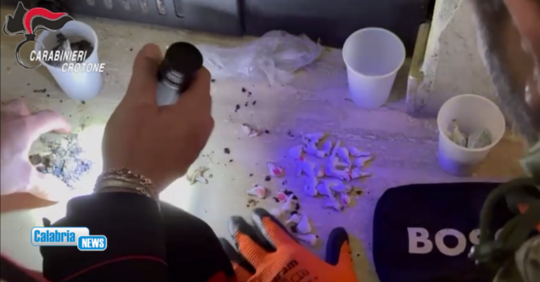 VIDEO-Roccabernarda, operazione antidroga: arrestato 22enne, sequestrati soldi e stupefacenti