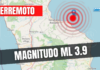 Terremoto oggi pomeriggio in Calabria, scossa di magnitudo 3.9 in provincia di Cosenza