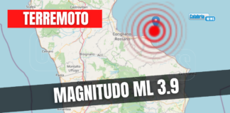 Terremoto oggi pomeriggio in Calabria, scossa di magnitudo 3.9 in provincia di Cosenza