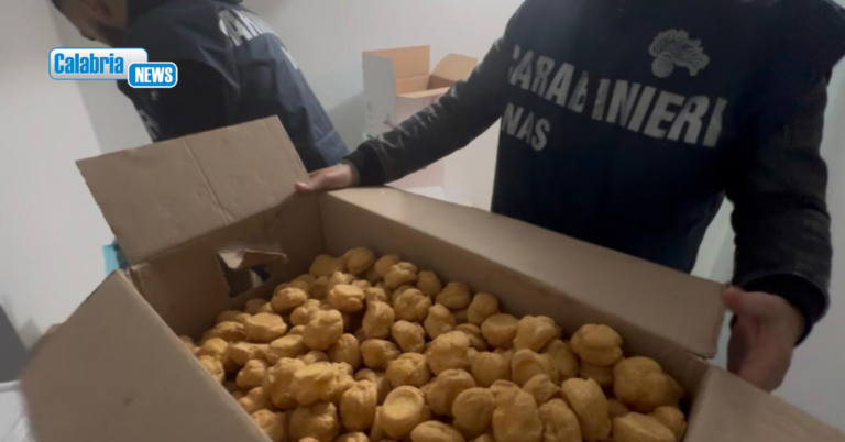 Sellia Marina, Carabinieri sequestrano 419 chili di alimenti non tracciati