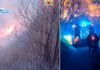 VIDEO-Vasta area boscata in fiamme tra Martirano Antico e Conflenti: VVFF impegnati da ore