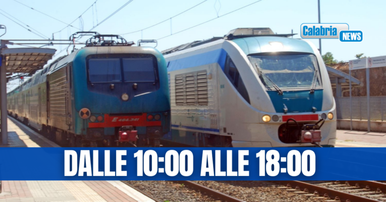 Treni, giovedì sciopero in Calabria del personale di circolazione: possibili modifiche al servizio