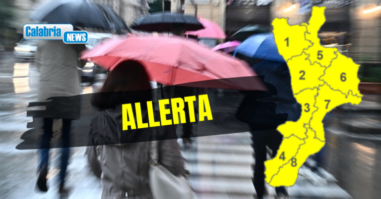 Gli artigli del maltempo sulla Calabria: martedì allerta gialla, rischio nubifragi