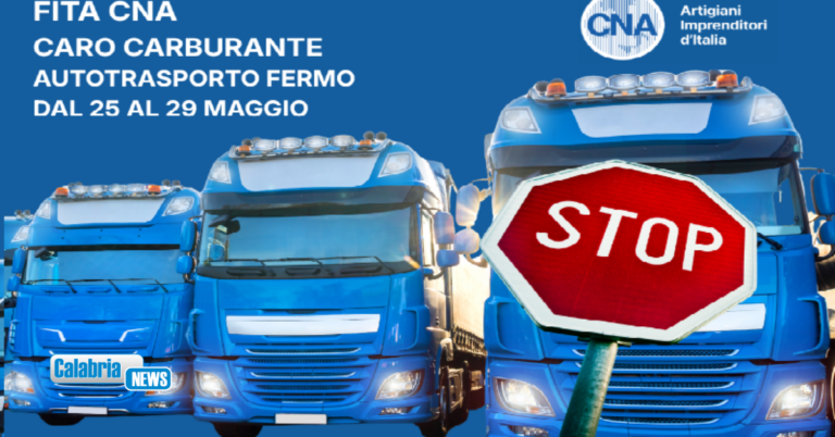 Caro carburanti: l’autotrasporto calabrese si prepara al fermo nazionale dal 25 al 29 maggio