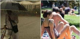 Diluvio di 48 ore su tre regioni e caldo fino a 34 gradi, ecco la perturbazione che spacca l’Italia