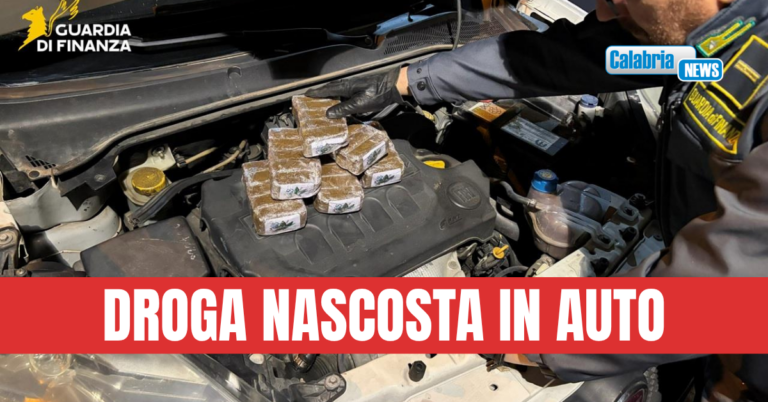 Oltre 8 Gk di hashish sequestrati nel Cosentino, valore di 100mila euro: corriere arrestato