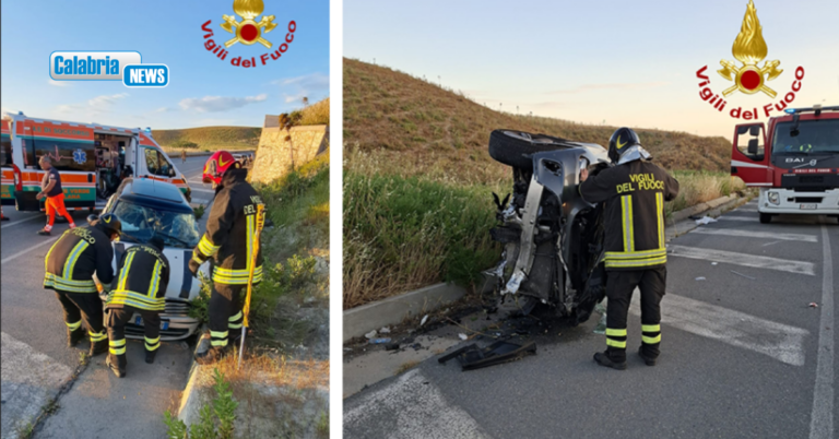 Incidente sulla SS106 nei pressi di Cutro, due feriti in codice rosso