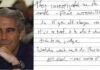 Jeffrey Epstein, il biglietto choc prima della morte: “Indagato per mesi, non hanno trovato nulla”